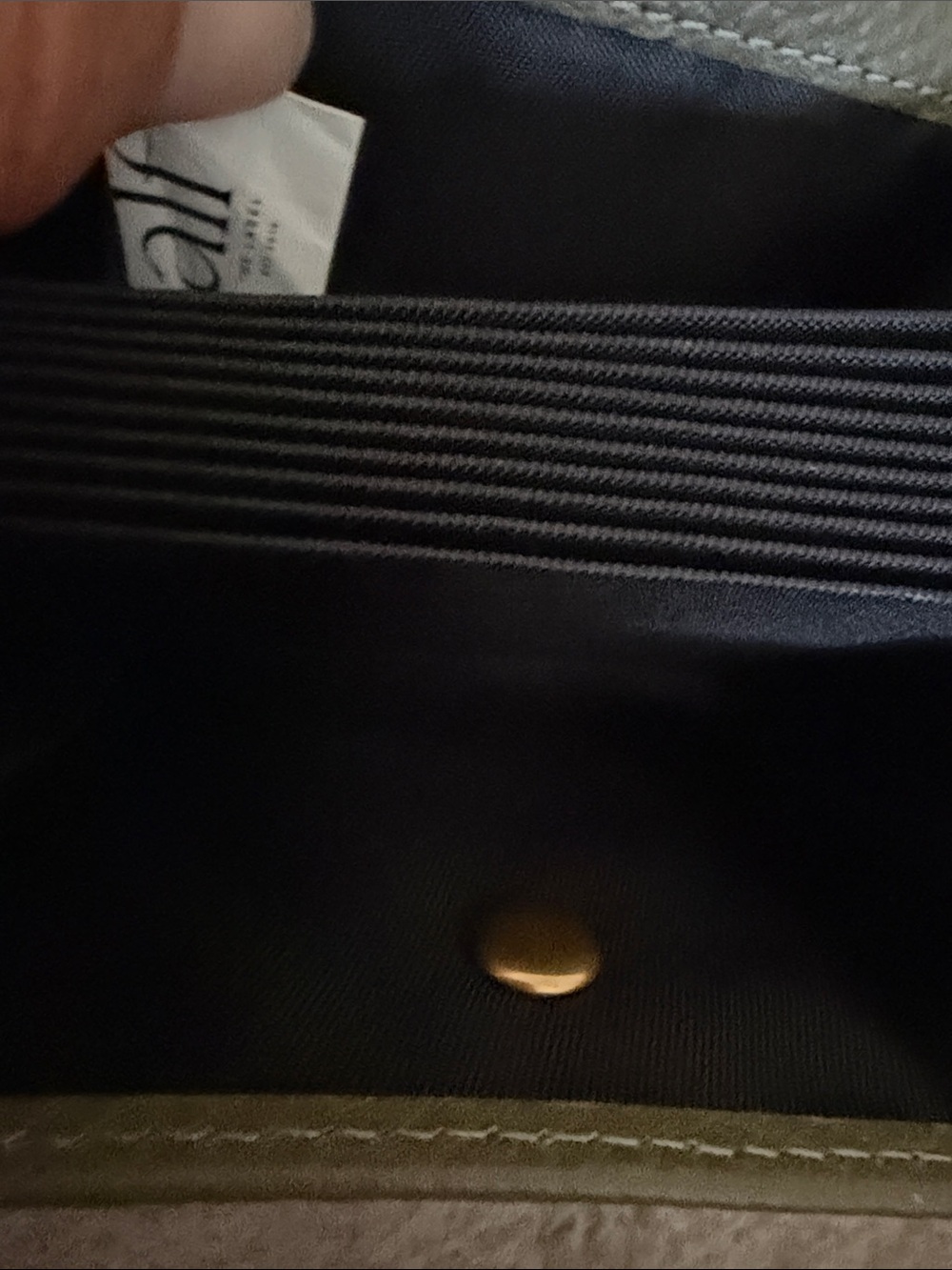 Alf the label Elsie Card Wallet (Pebbled Leather) Olive Green Compact Wallet - Picture 8 of 12